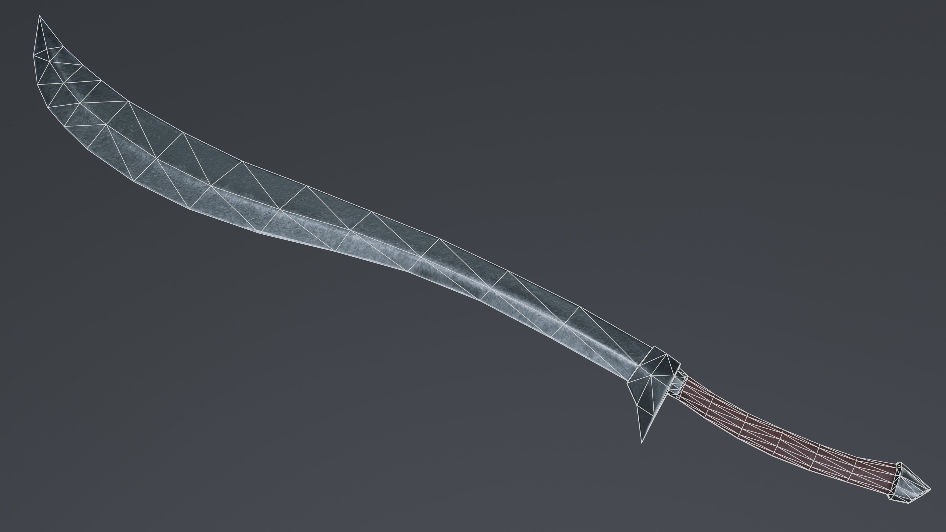 Sword 14 Low-poly 3D model_6