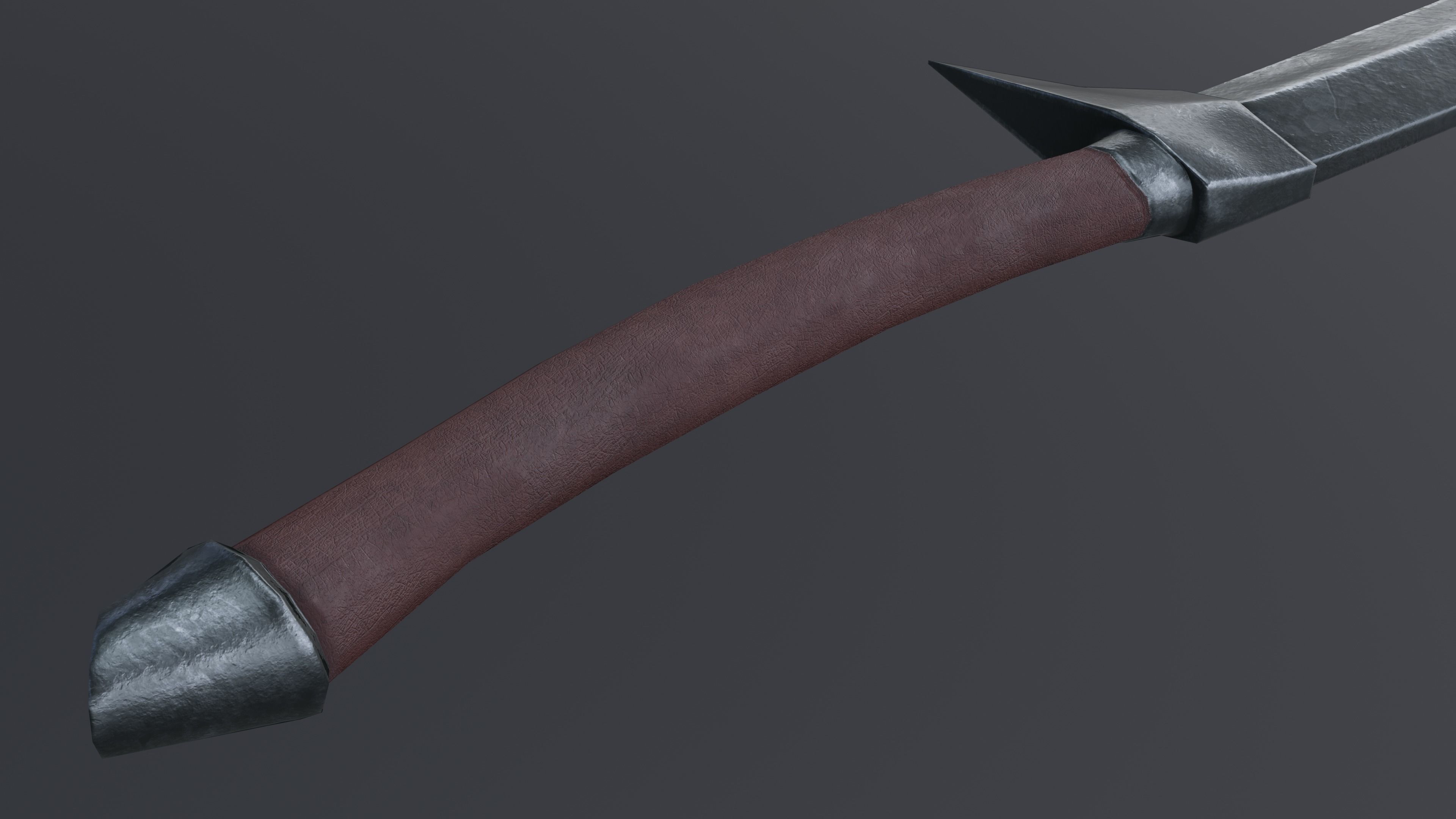 Sword 14 Low-poly 3D model_3
