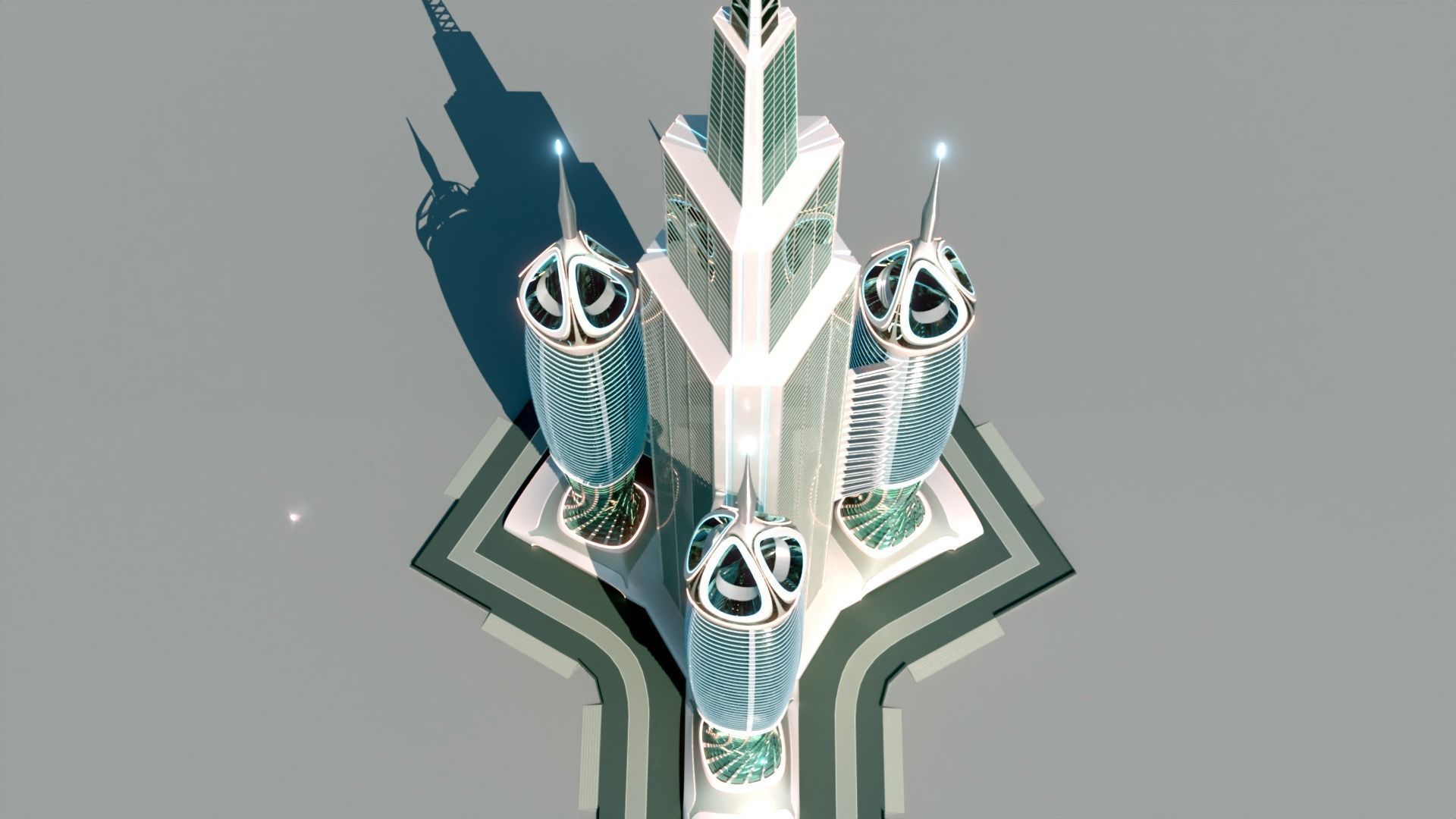 Futuristic Building Concept V1-03 3D model_19