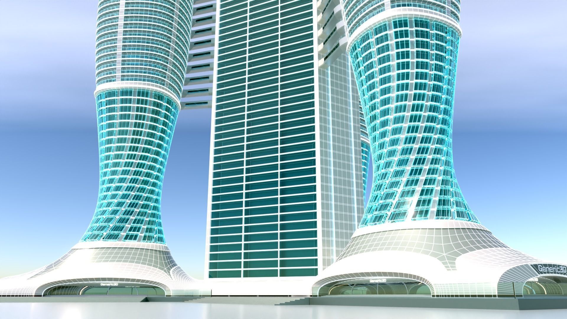 Futuristic Building Concept V1-03 3D model_22