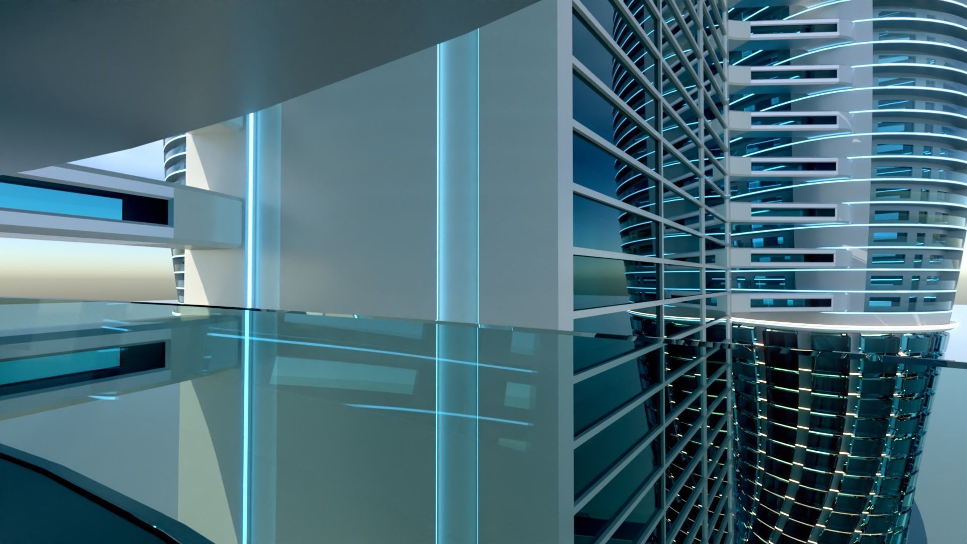 Futuristic Building Concept V1-03 3D model_17