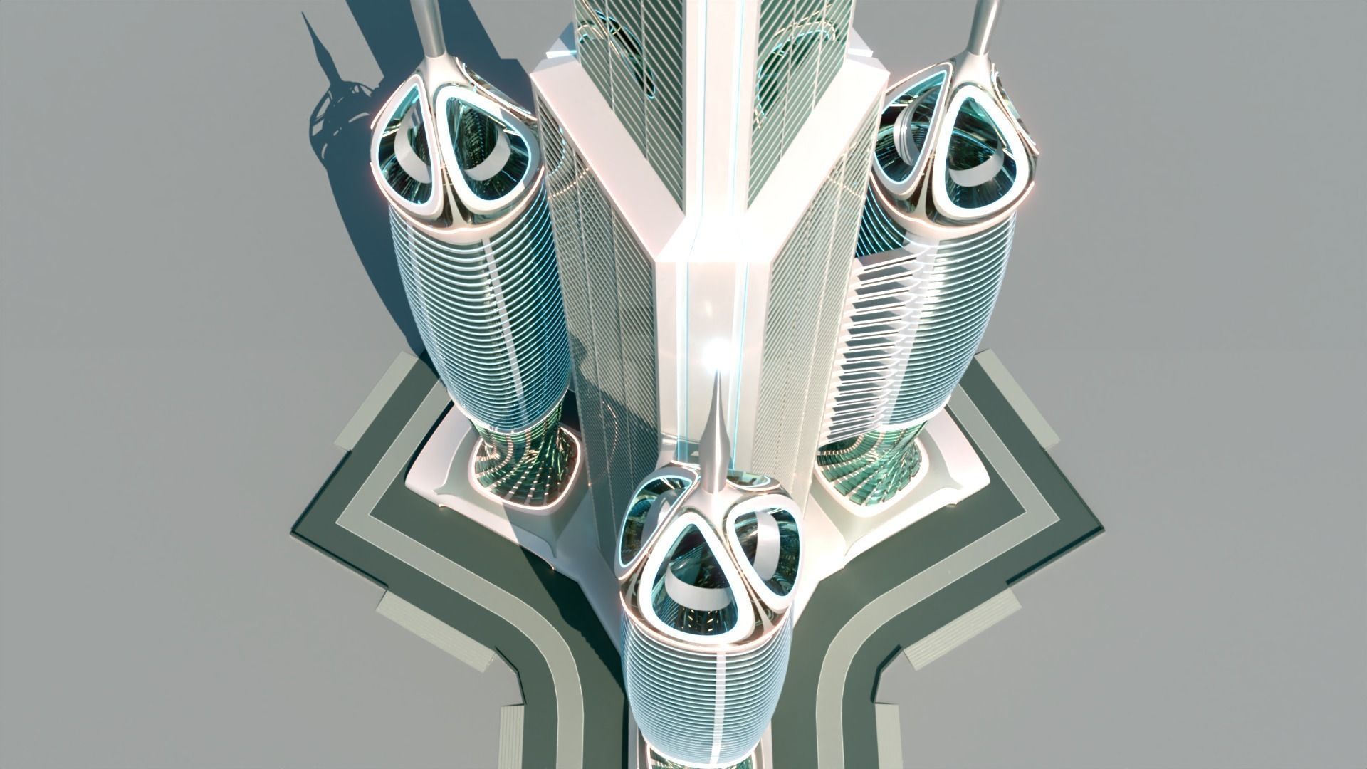 Futuristic Building Concept V1-03 3D model_18
