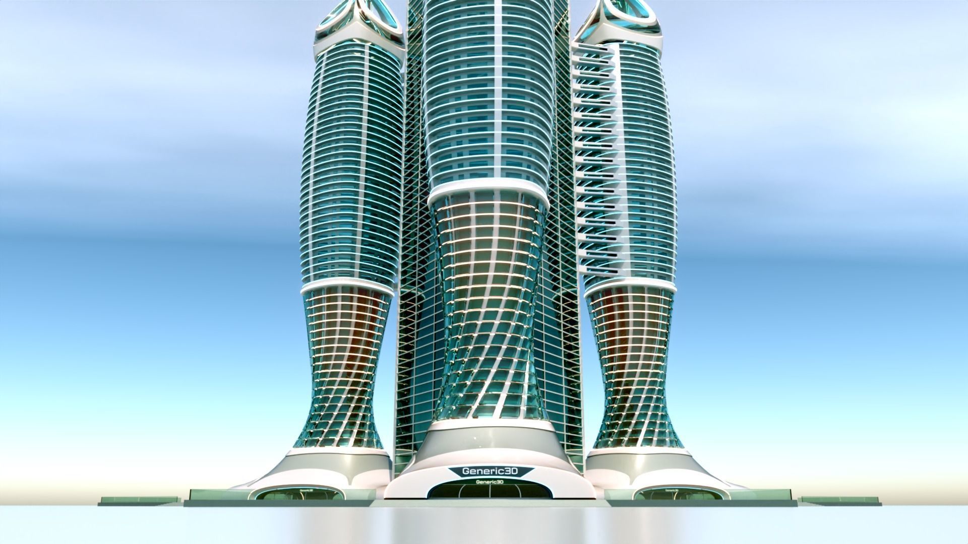 Futuristic Building Concept V1-03 3D model_14