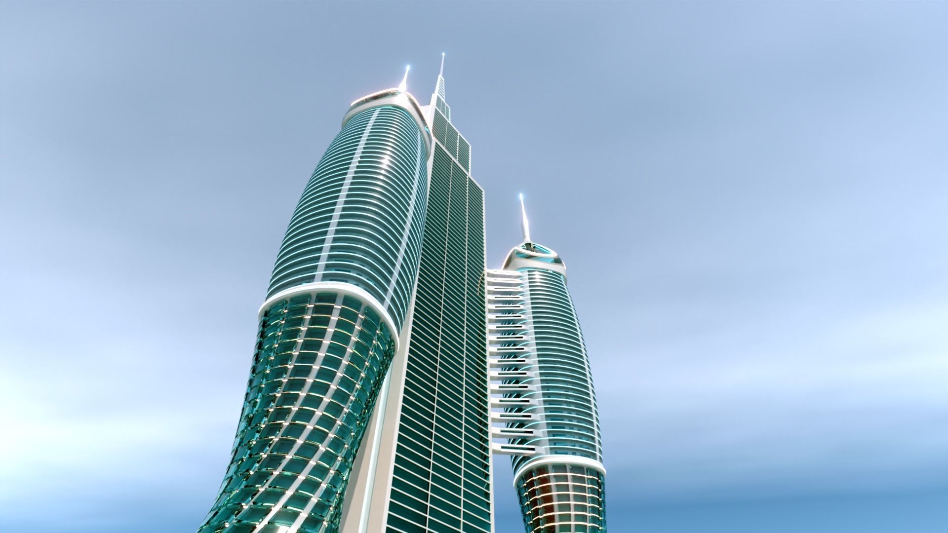 Futuristic Building Concept V1-03 3D model_9