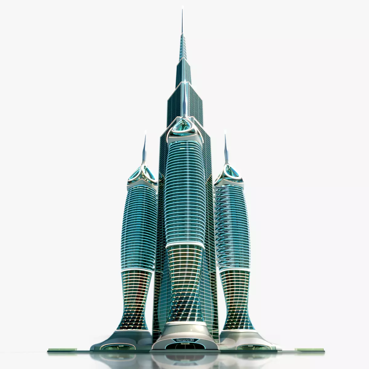 Futuristic Building Concept V1-03 3D model_0