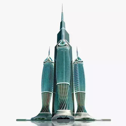 Futuristic Building Concept V1-03 3D model