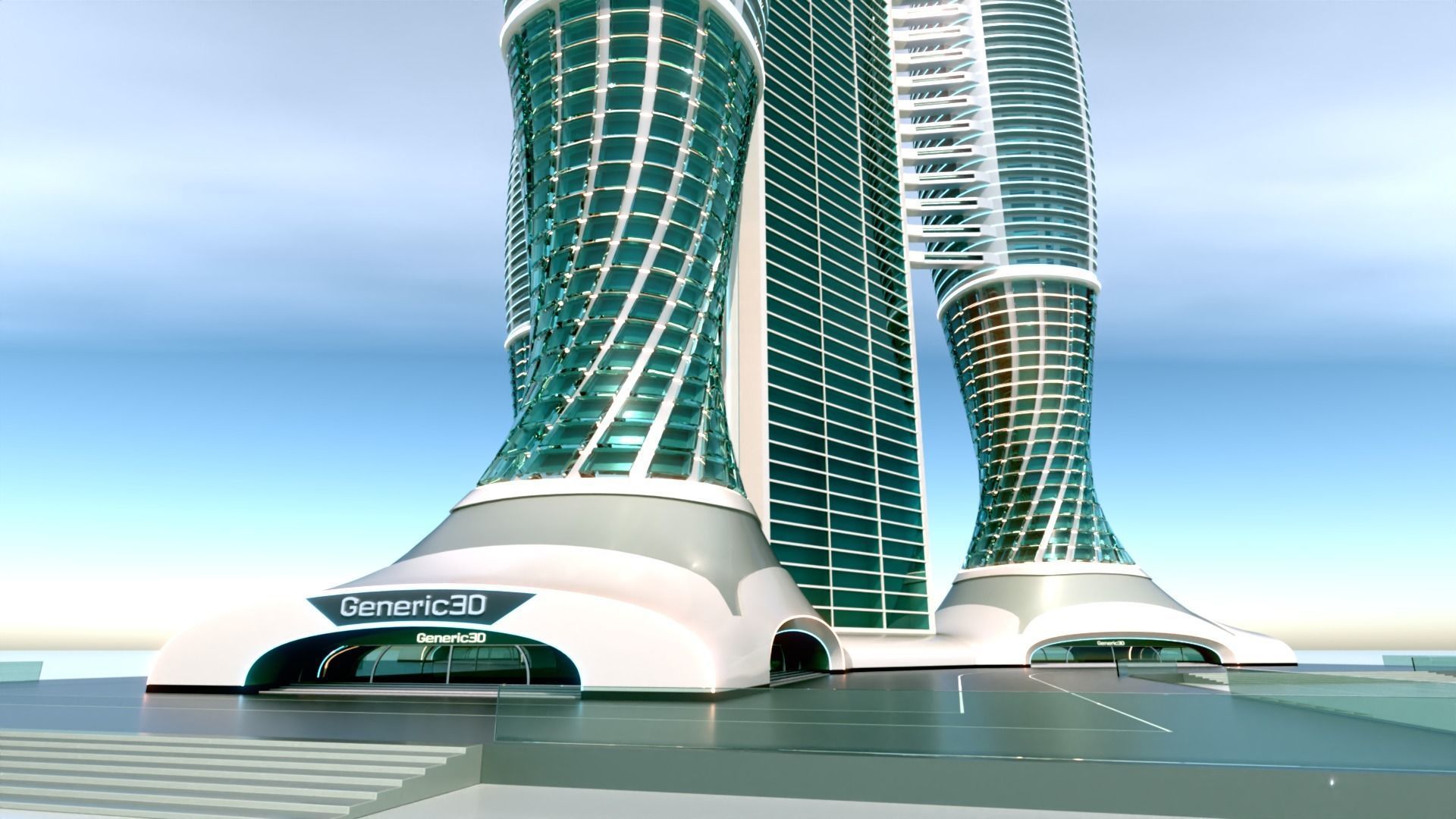 Futuristic Building Concept V1-03 3D model_15