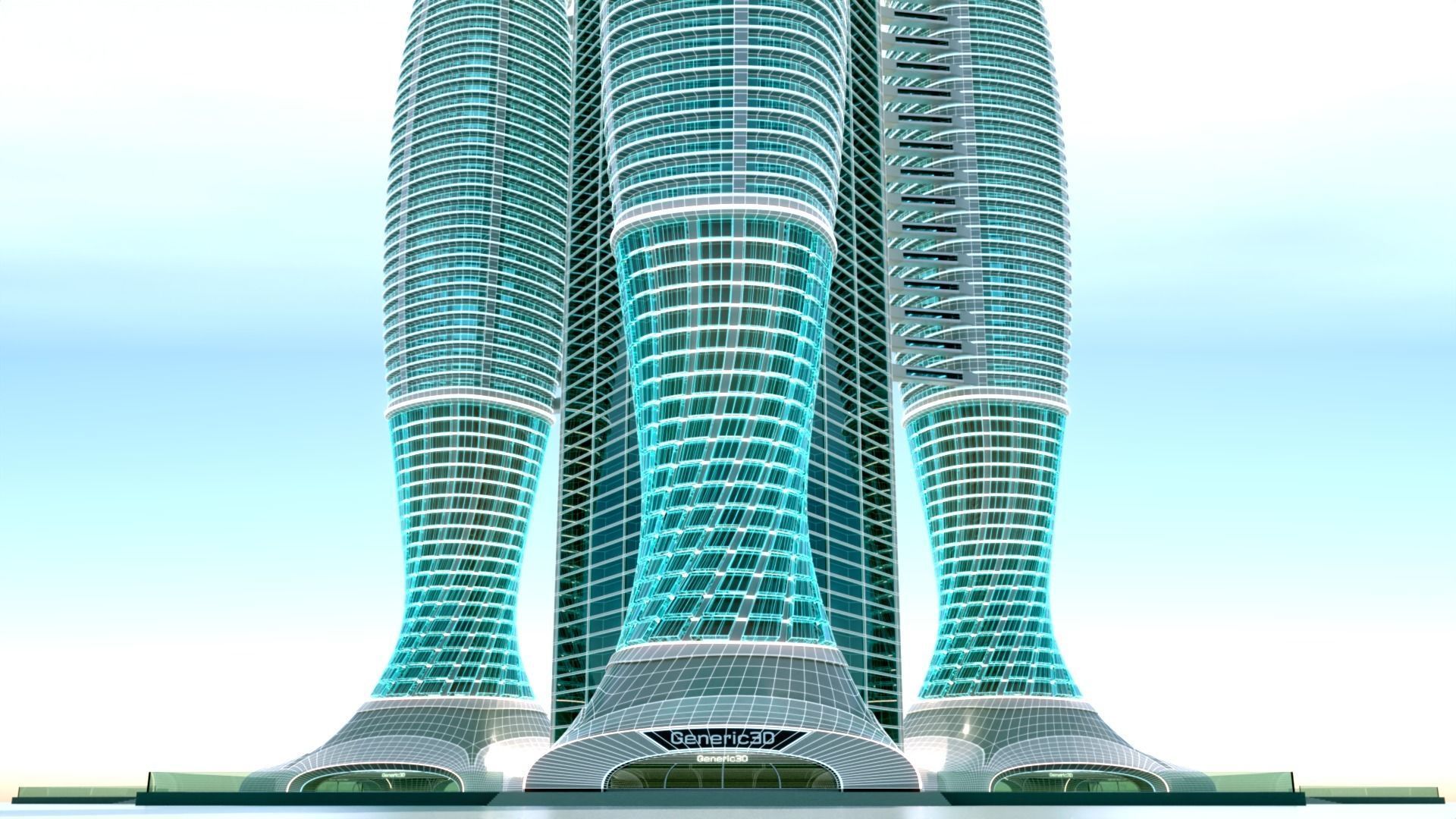 Futuristic Building Concept V1-03 3D model_21