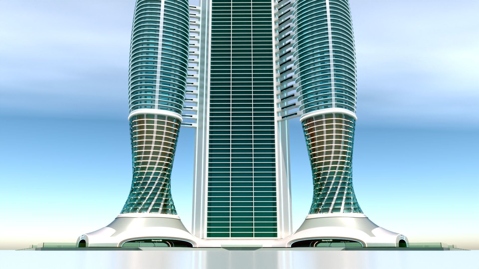 Futuristic Building Concept V1-03 3D model_13