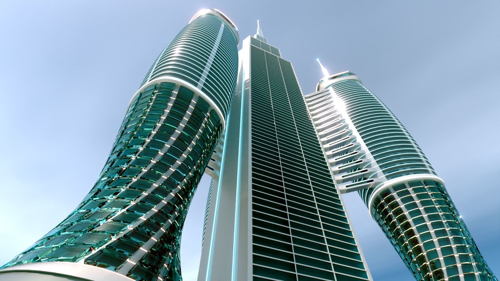 Futuristic Building Concept V1-03 3D model_11