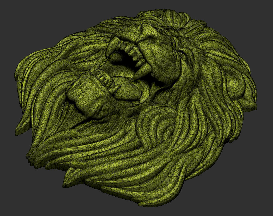 Lion Pendant 3D print model_6