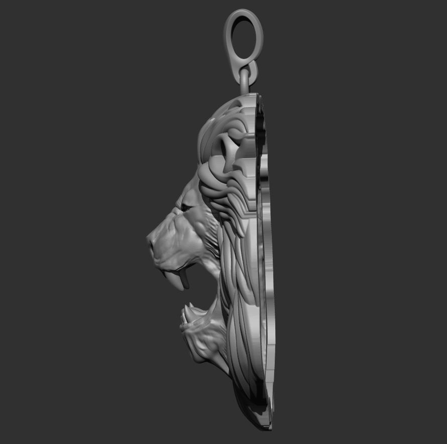 Lion Pendant 3D print model_10