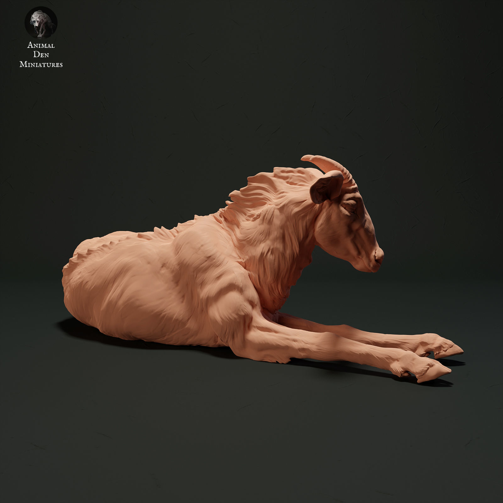 Sumatran Serow Lying 3D print model_2