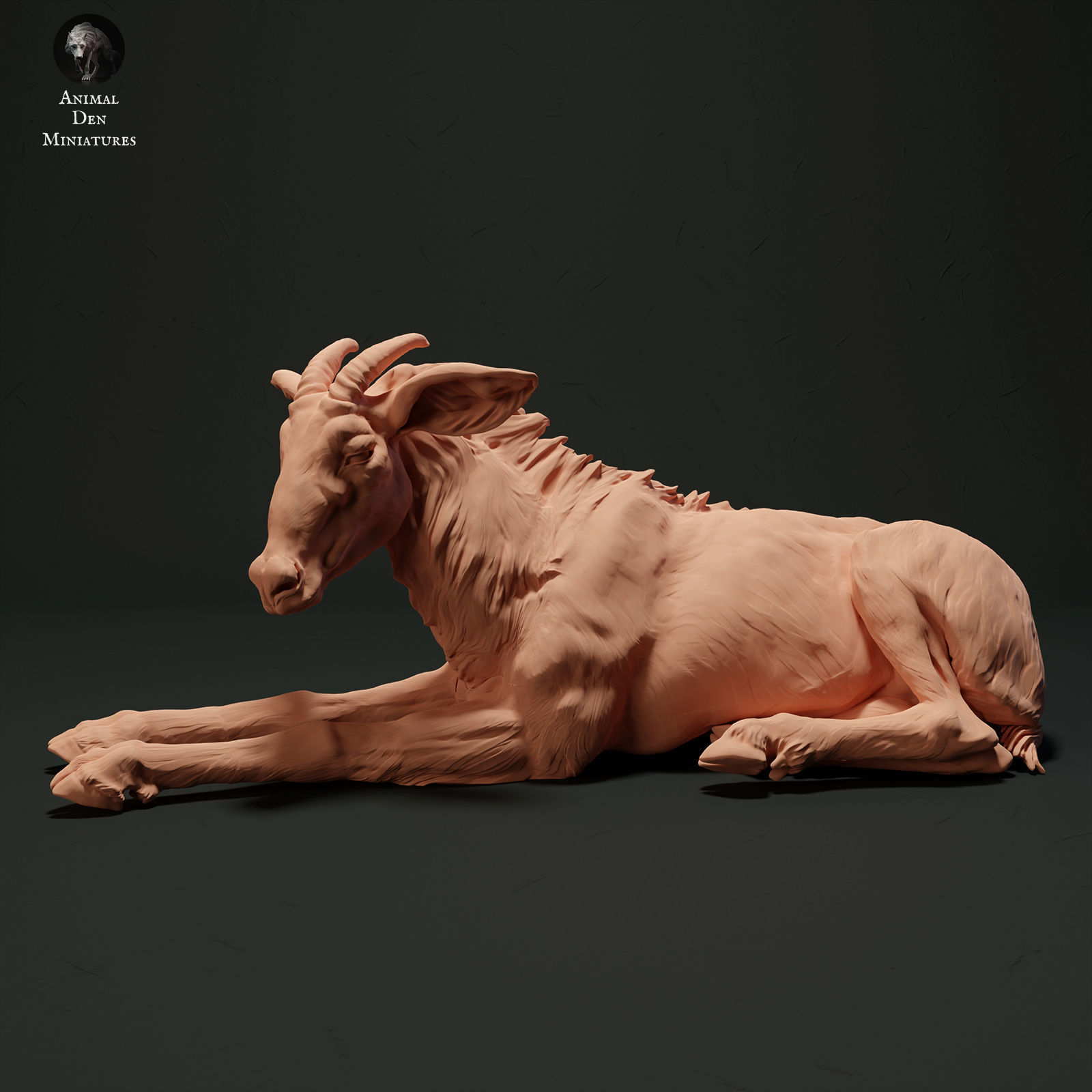 Sumatran Serow Lying 3D print model_1