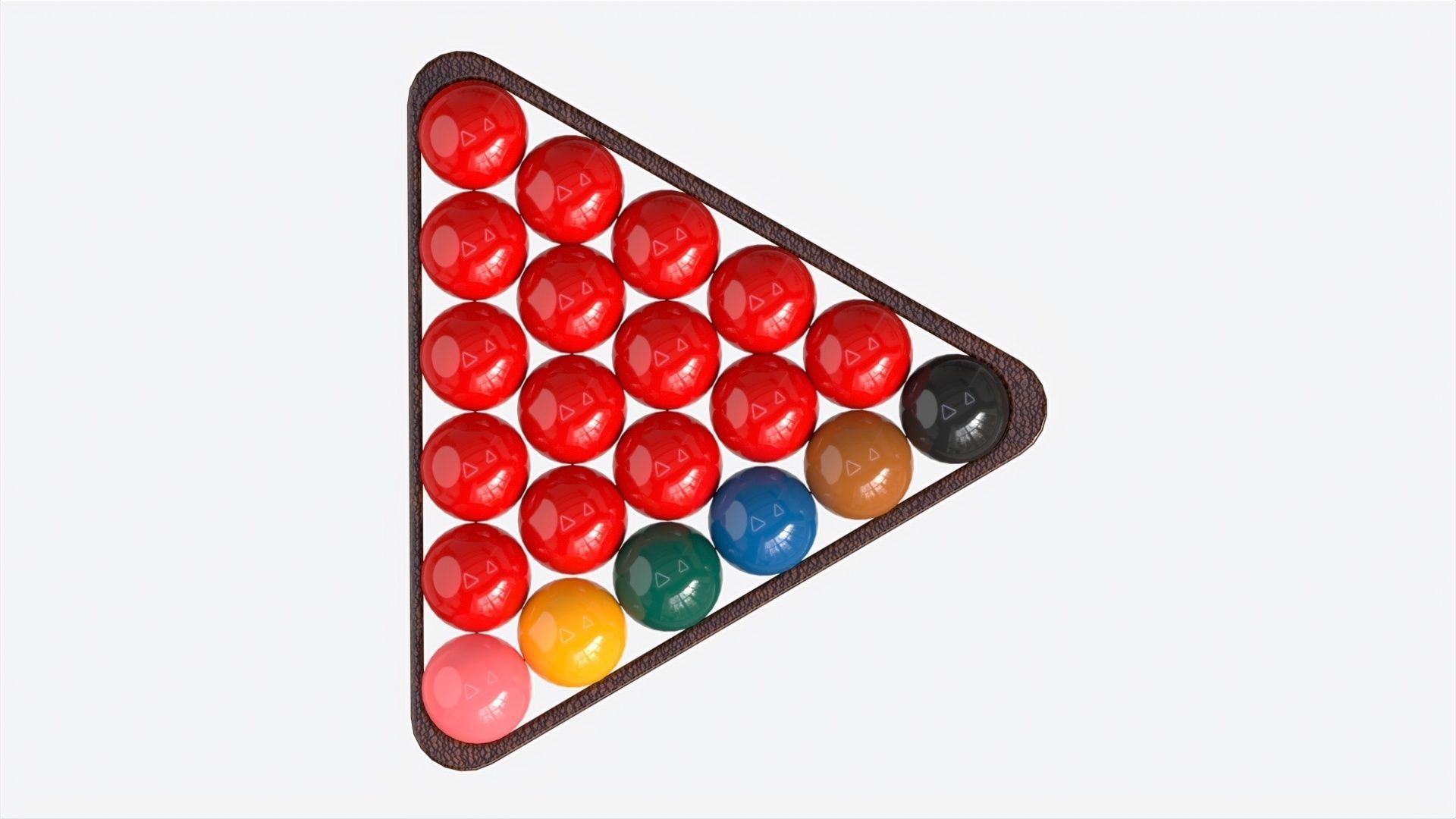 Snooker Ball Set with Triangle 3D model_5