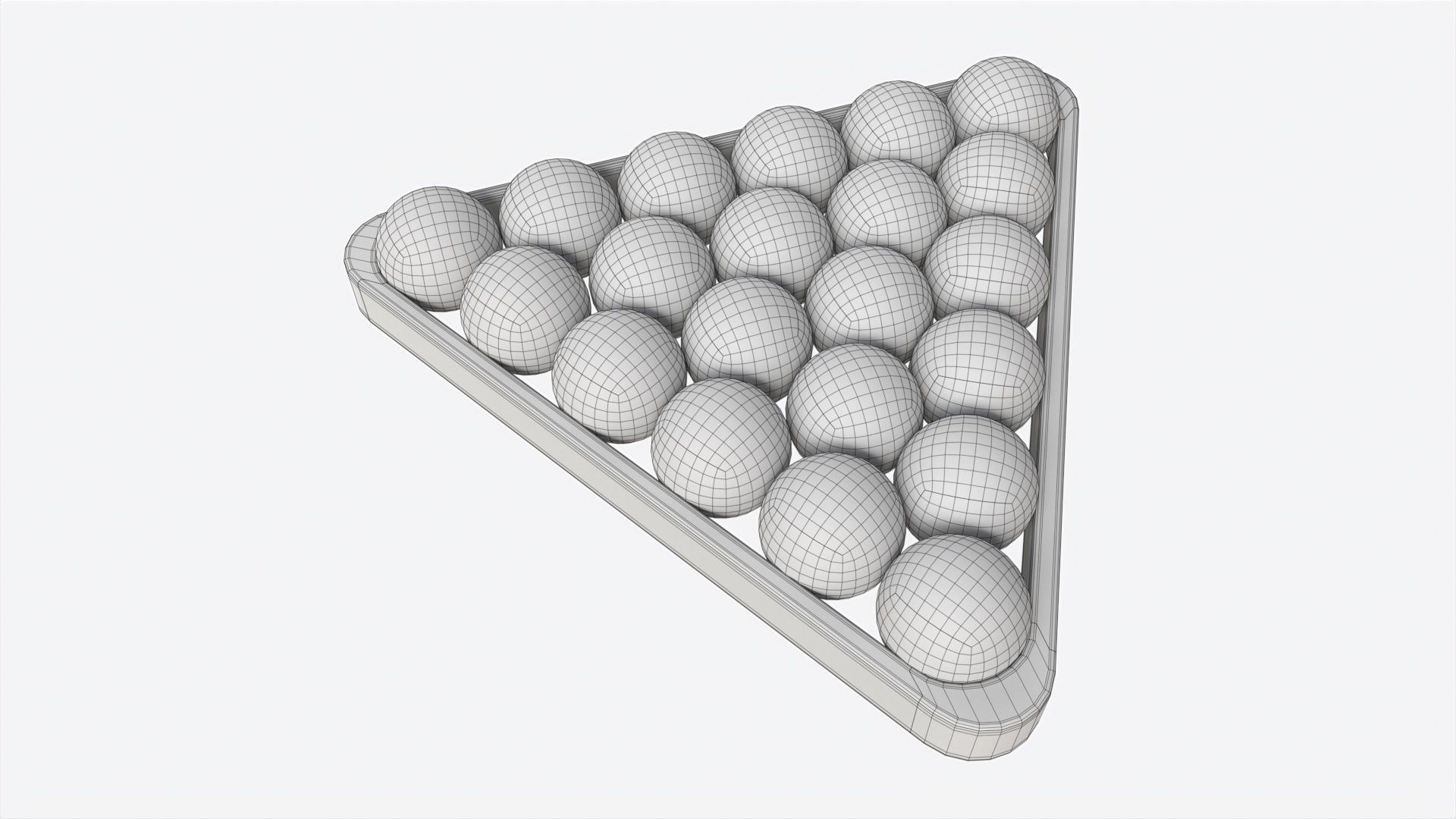 Snooker Ball Set with Triangle 3D model_6