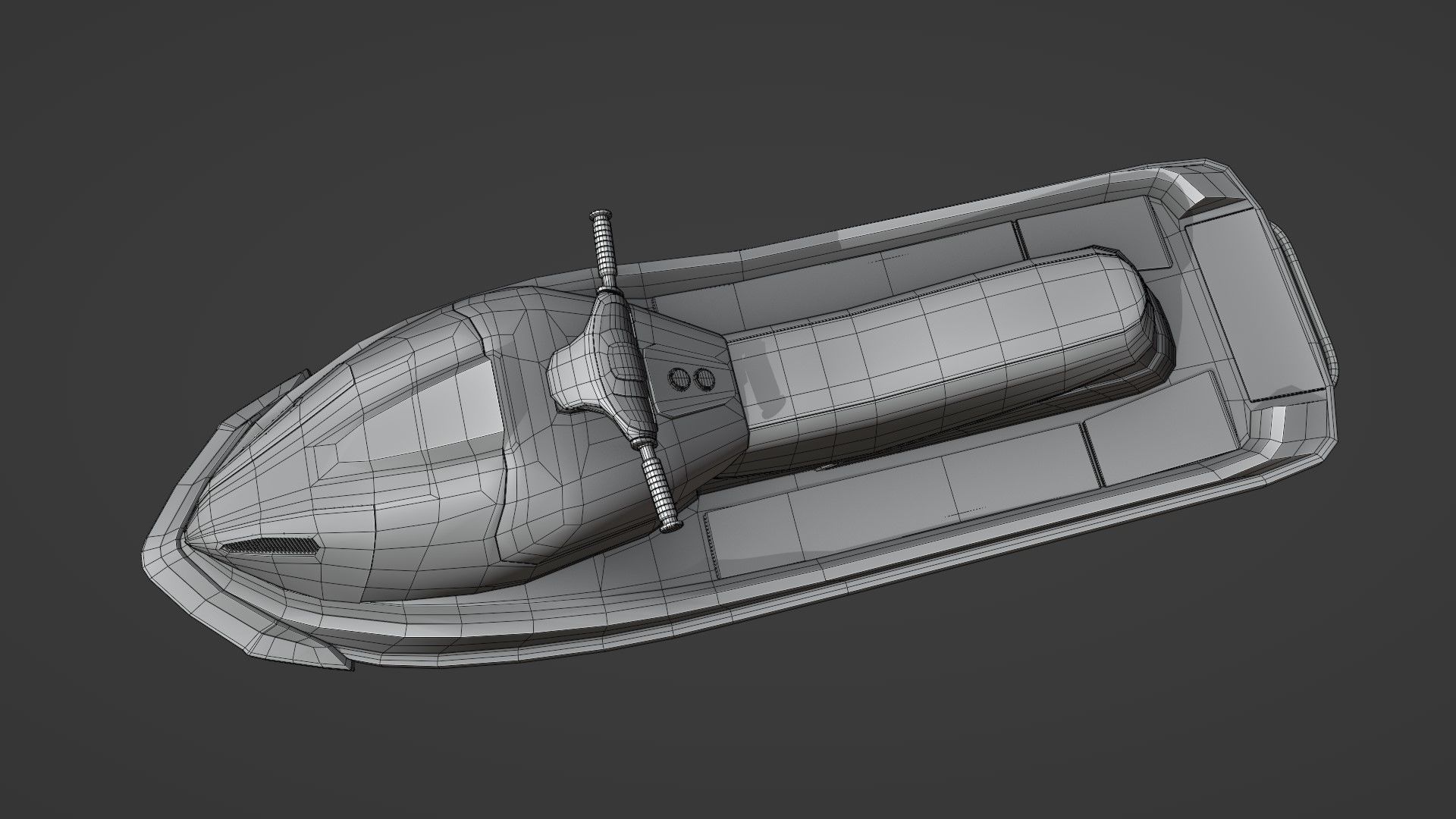 Rescue Jet Ski Water scooter Aquabike Hydrocycle Jet boat  Low-poly 3D model_12