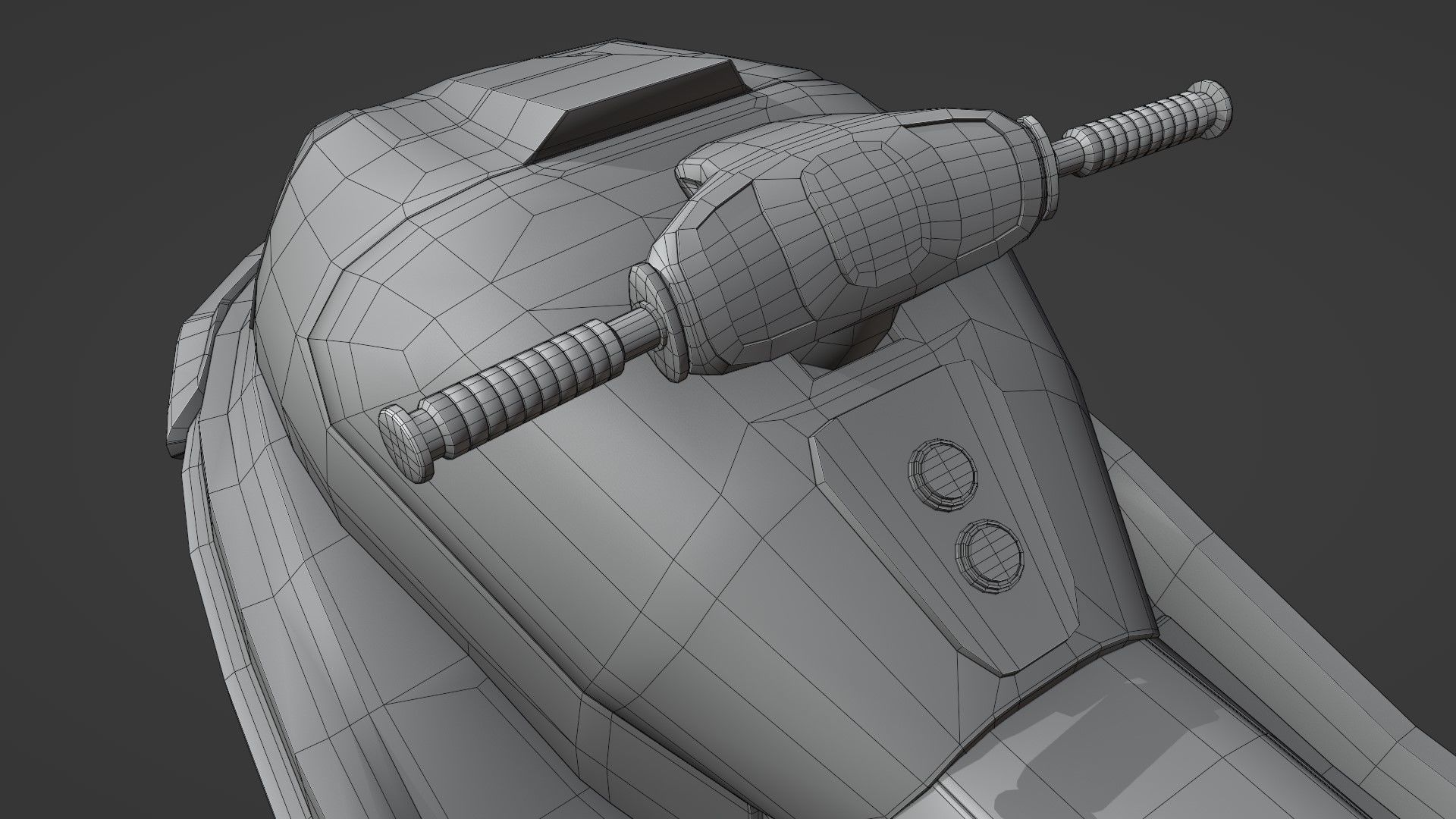 Rescue Jet Ski Water scooter Aquabike Hydrocycle Jet boat  Low-poly 3D model_13