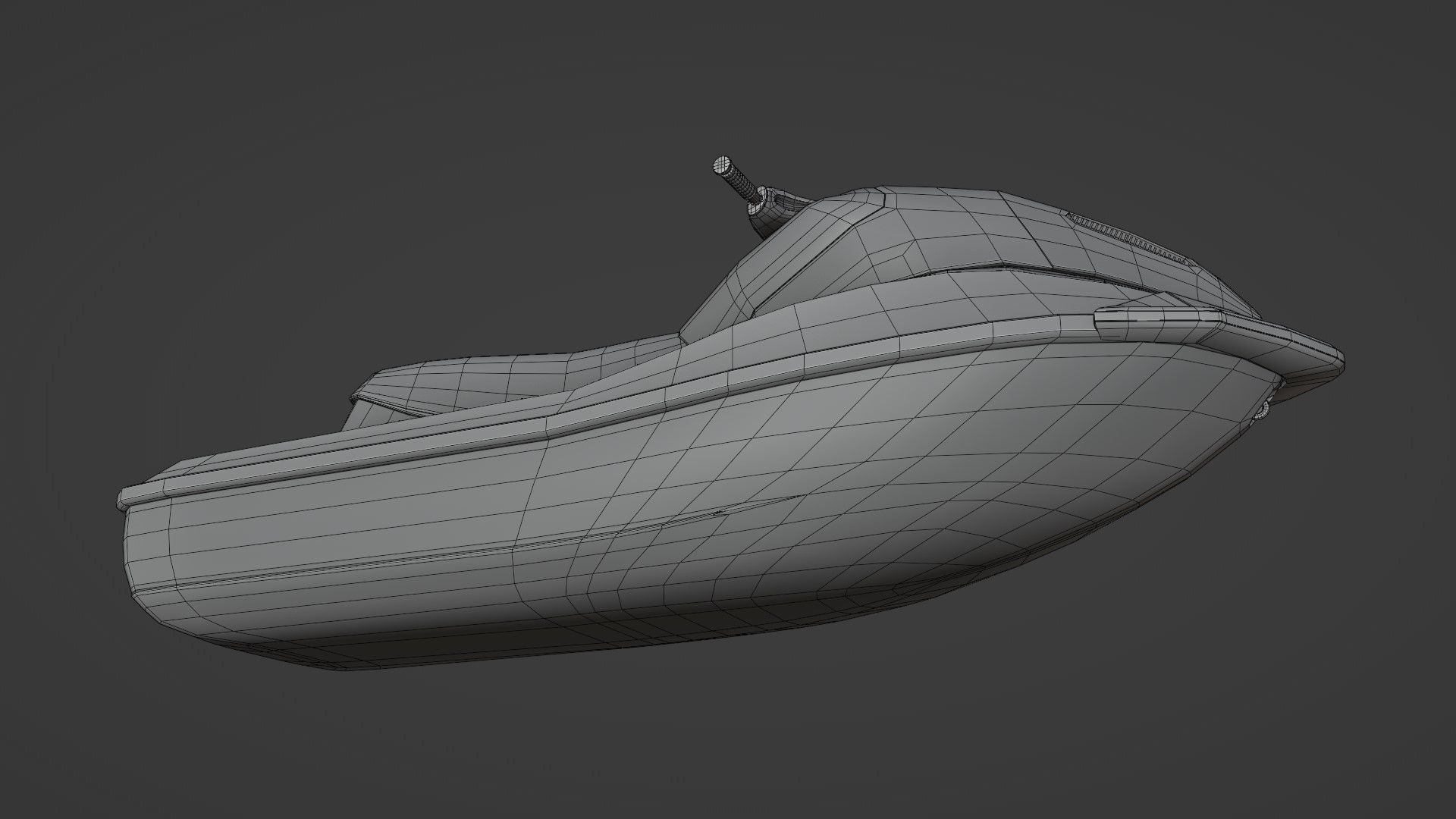 Rescue Jet Ski Water scooter Aquabike Hydrocycle Jet boat  Low-poly 3D model_11
