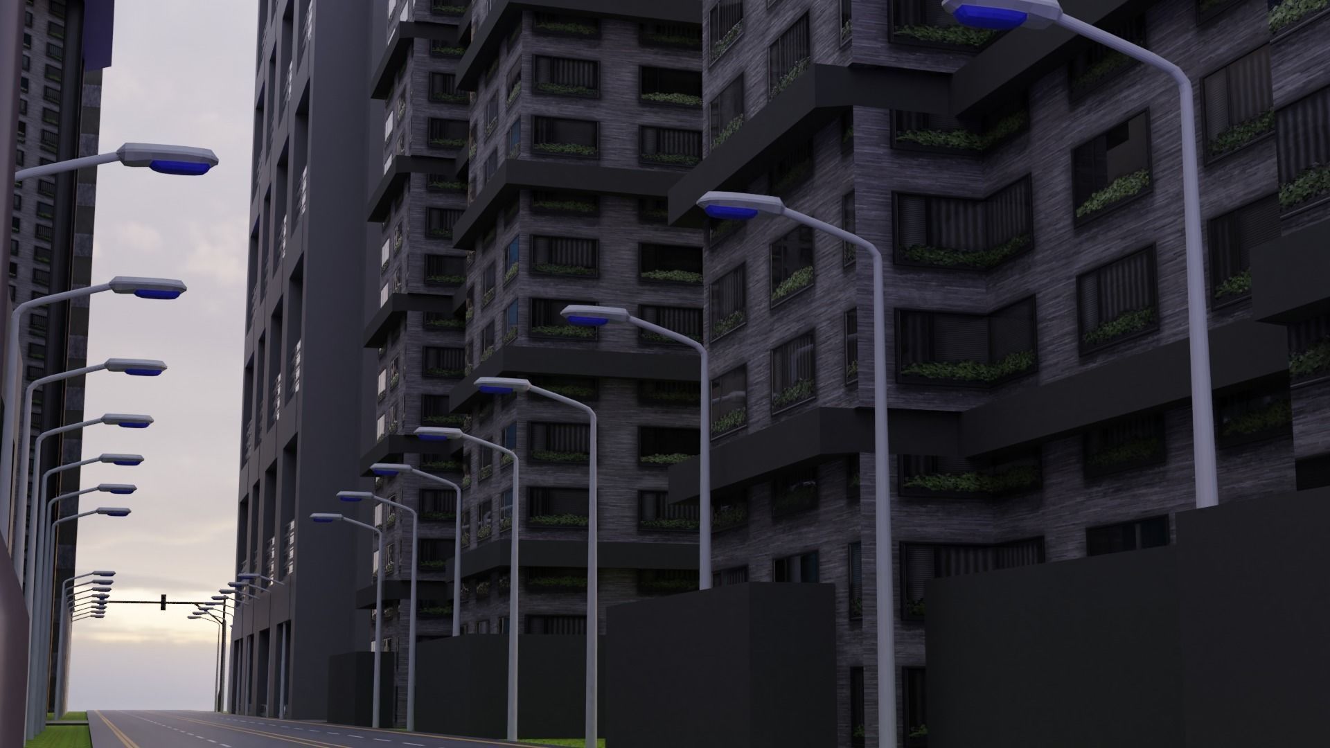 city for gaming 3D model_6