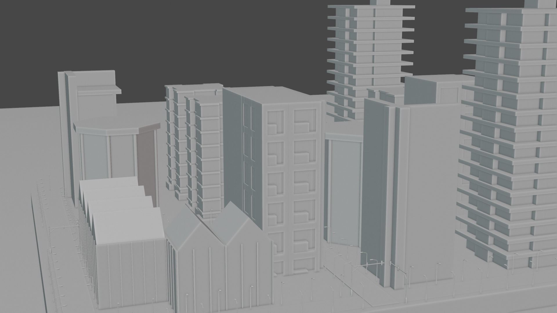 city for gaming 3D model_8