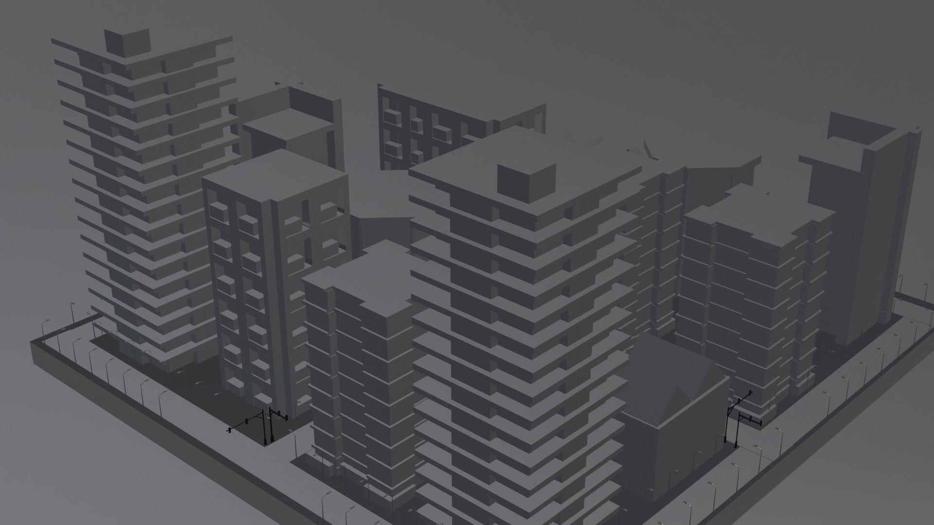 city for gaming 3D model_10