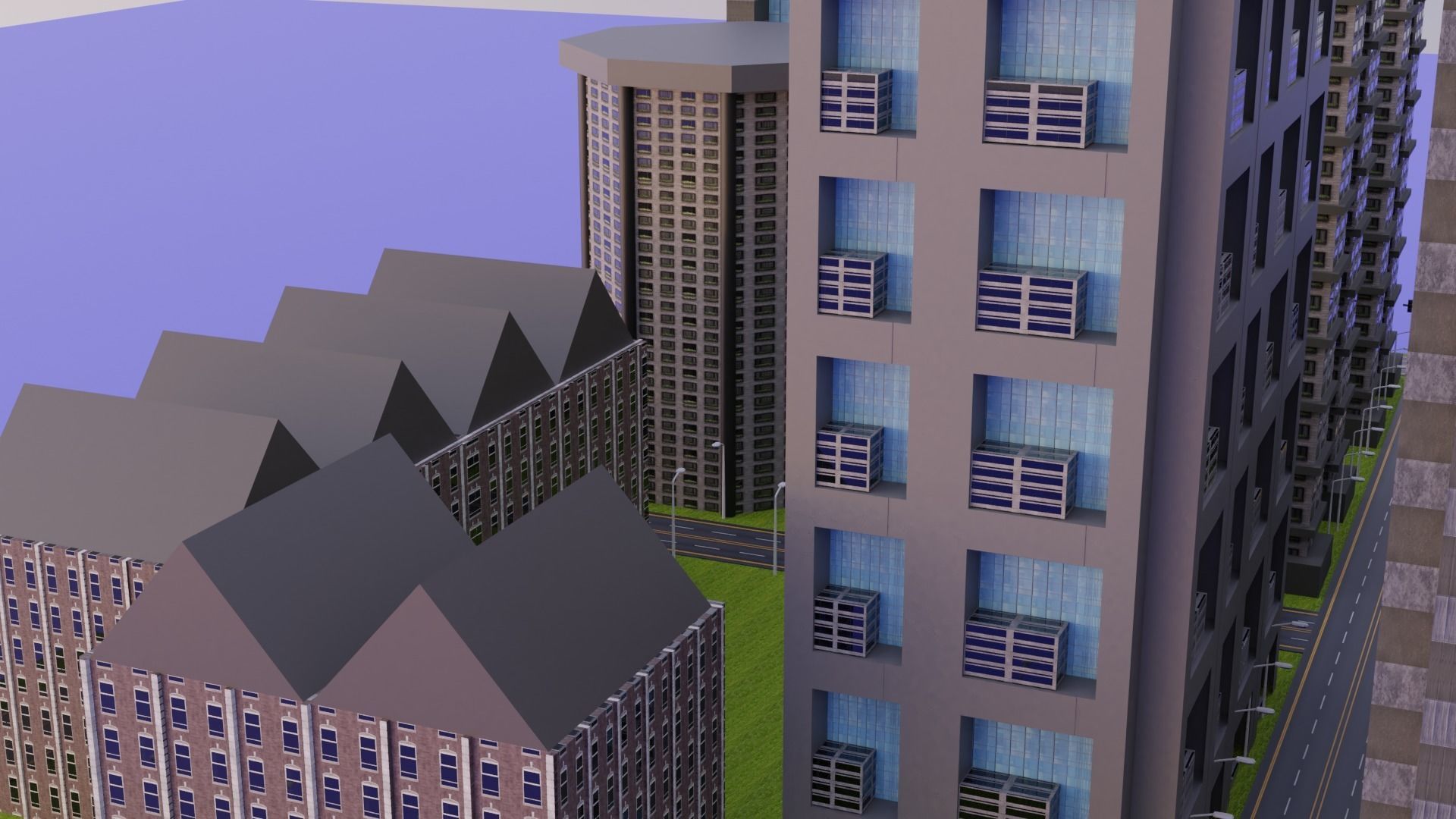 city for gaming 3D model_3