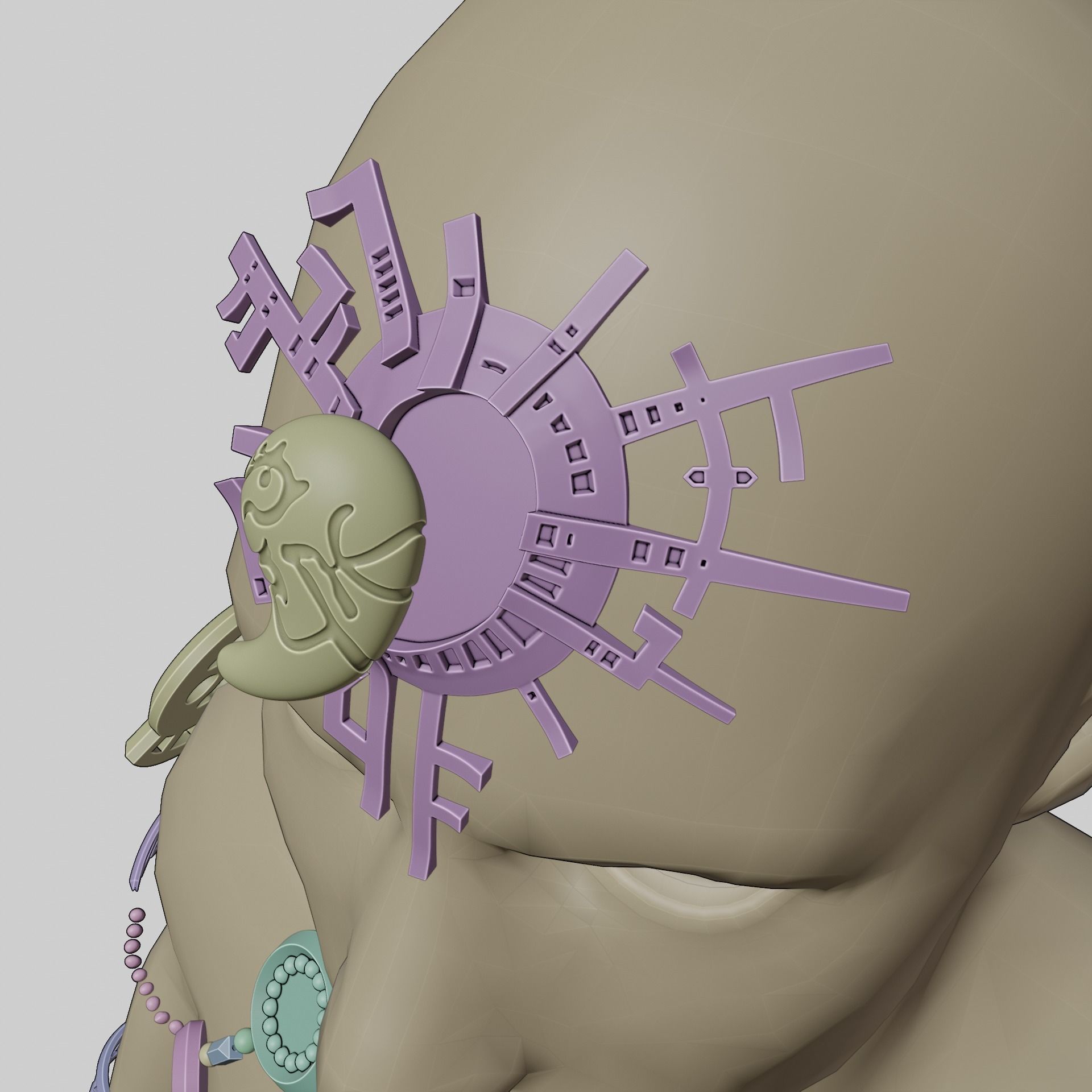 Ganon Ganondorf Accessory Set 3D print model_12