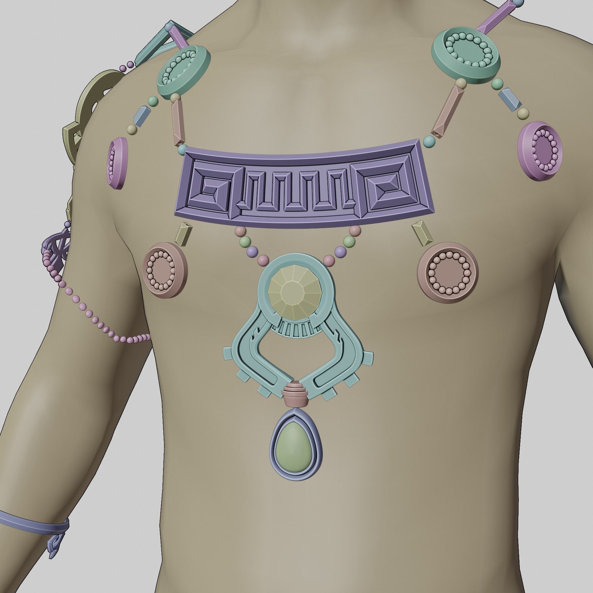 Ganon Ganondorf Accessory Set 3D print model_8