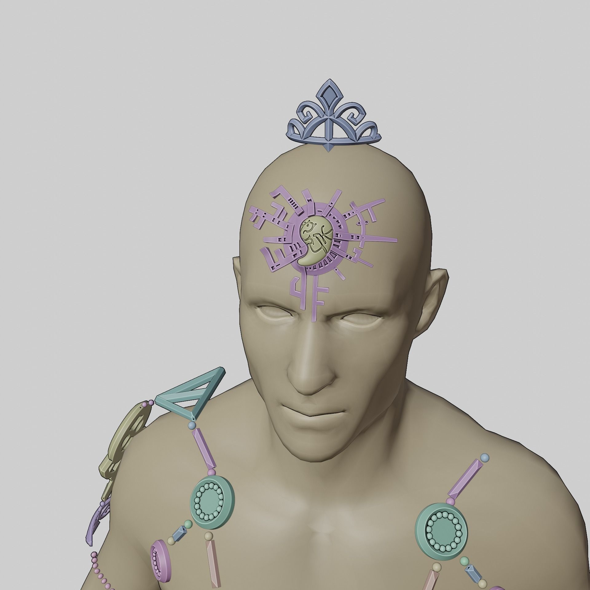 Ganon Ganondorf Accessory Set 3D print model_18