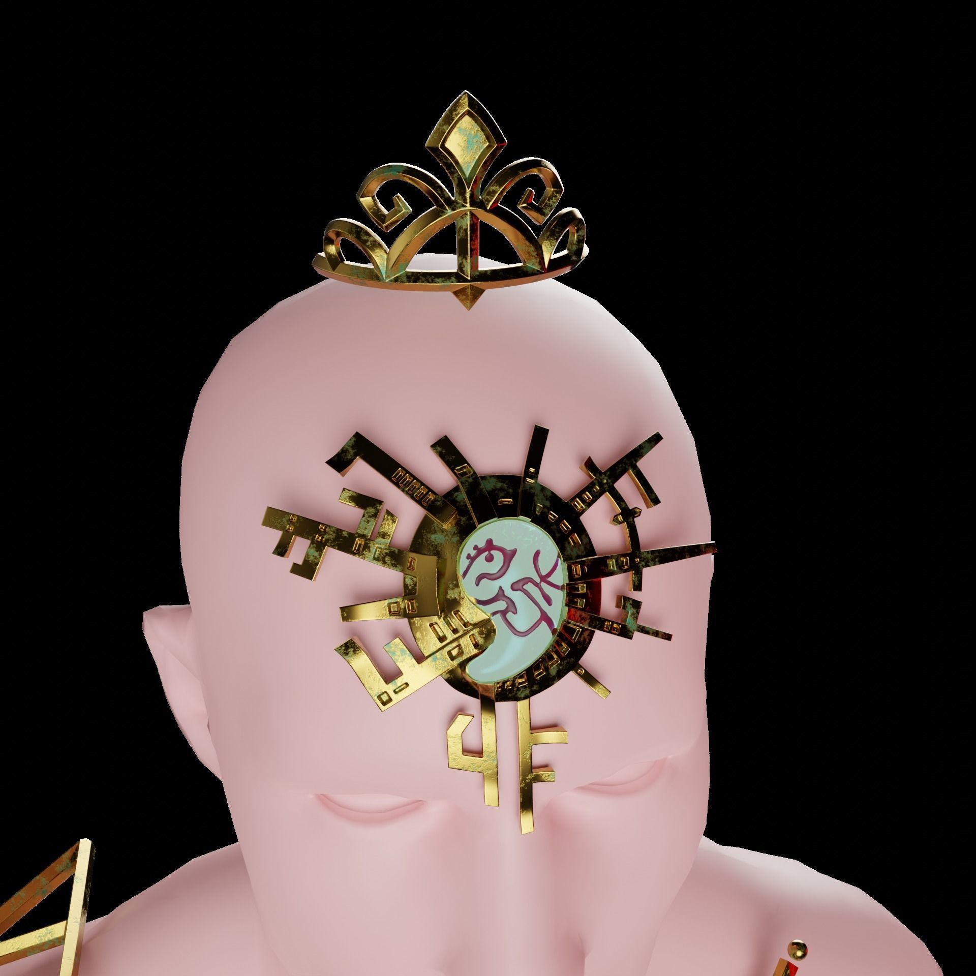 Ganon Ganondorf Accessory Set 3D print model_7