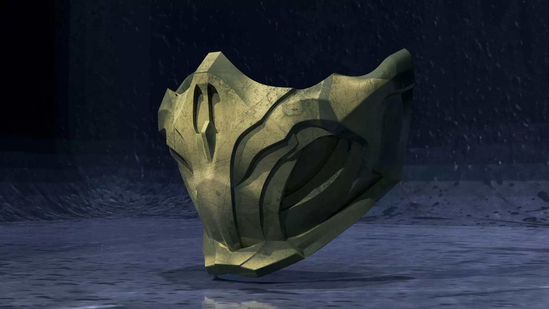 Inspired by Fiery Grandmaster Scorpion Mask MK 11 3D print model