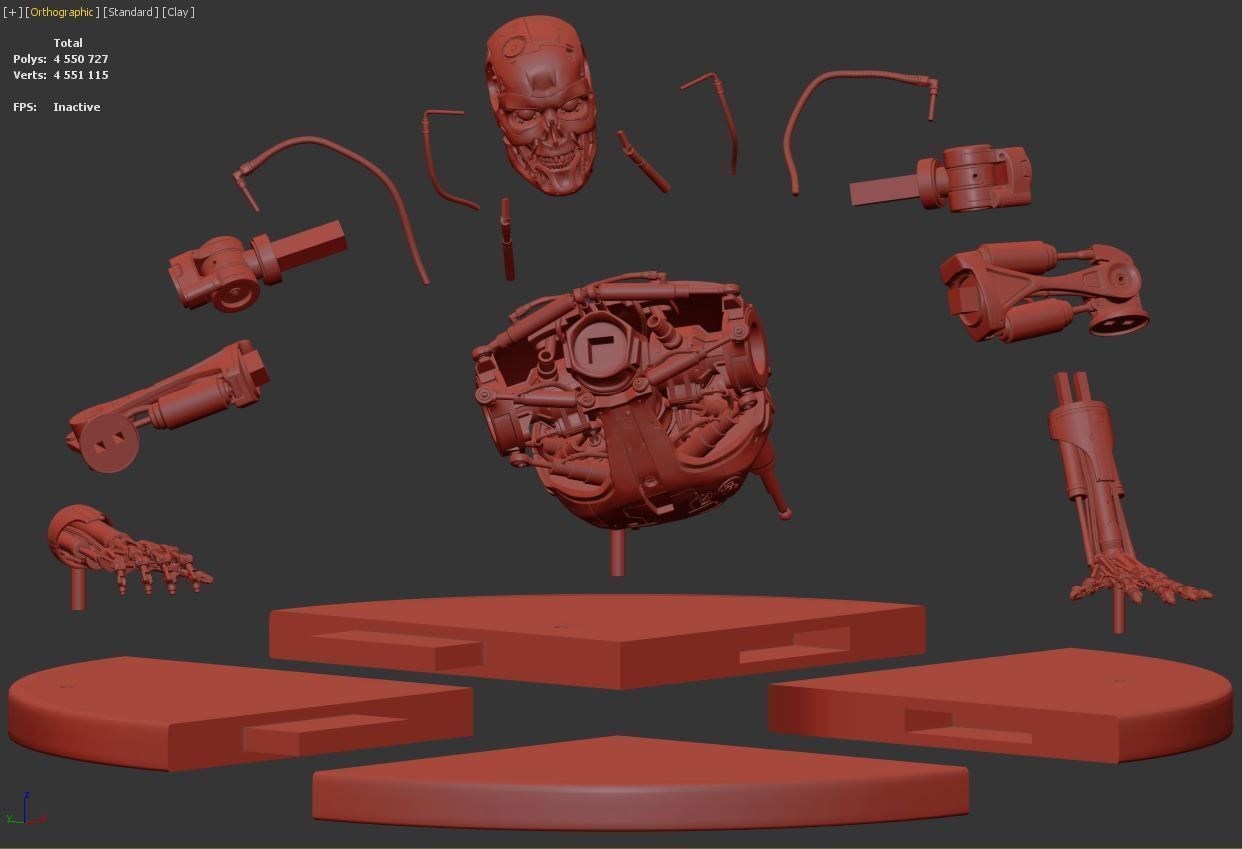 Terminator T-800 Endoskeleton T1 V3 3D print model_2