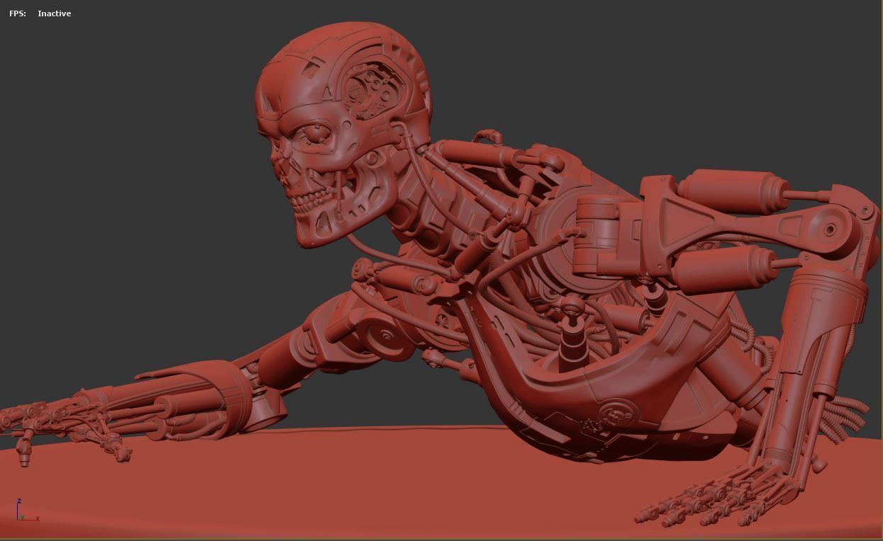 Terminator T-800 Endoskeleton T1 V3 3D print model_12