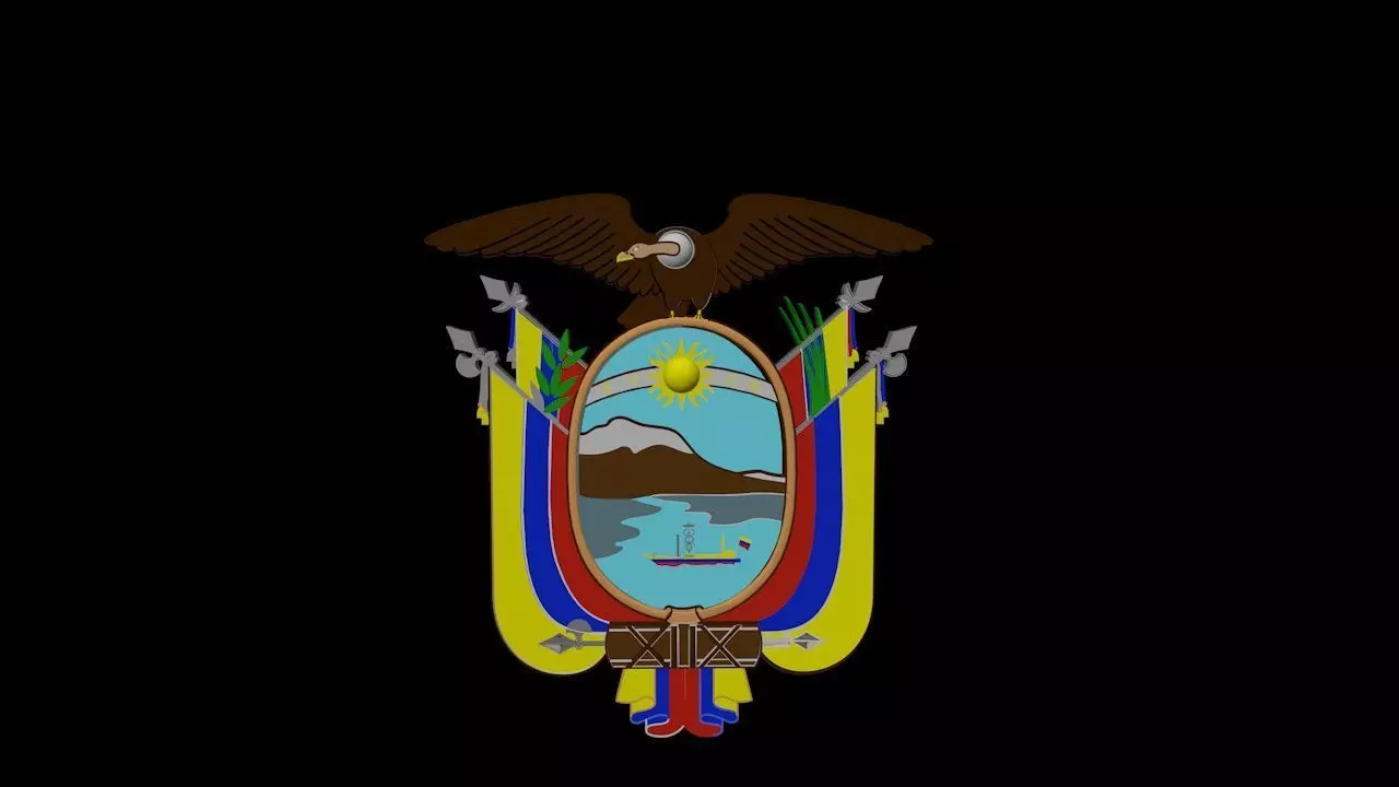 Escudo de Ecuador  3D model_0