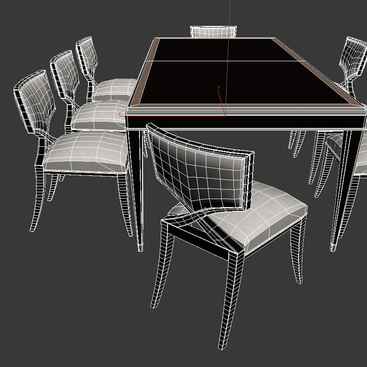 Caracole Classic Full score table first chair 3D model_8