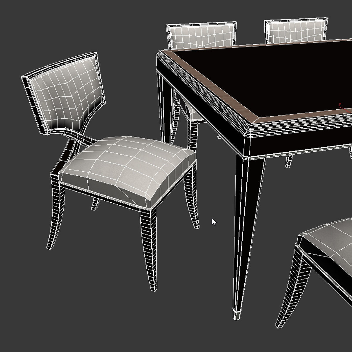 Caracole Classic Full score table first chair 3D model_7