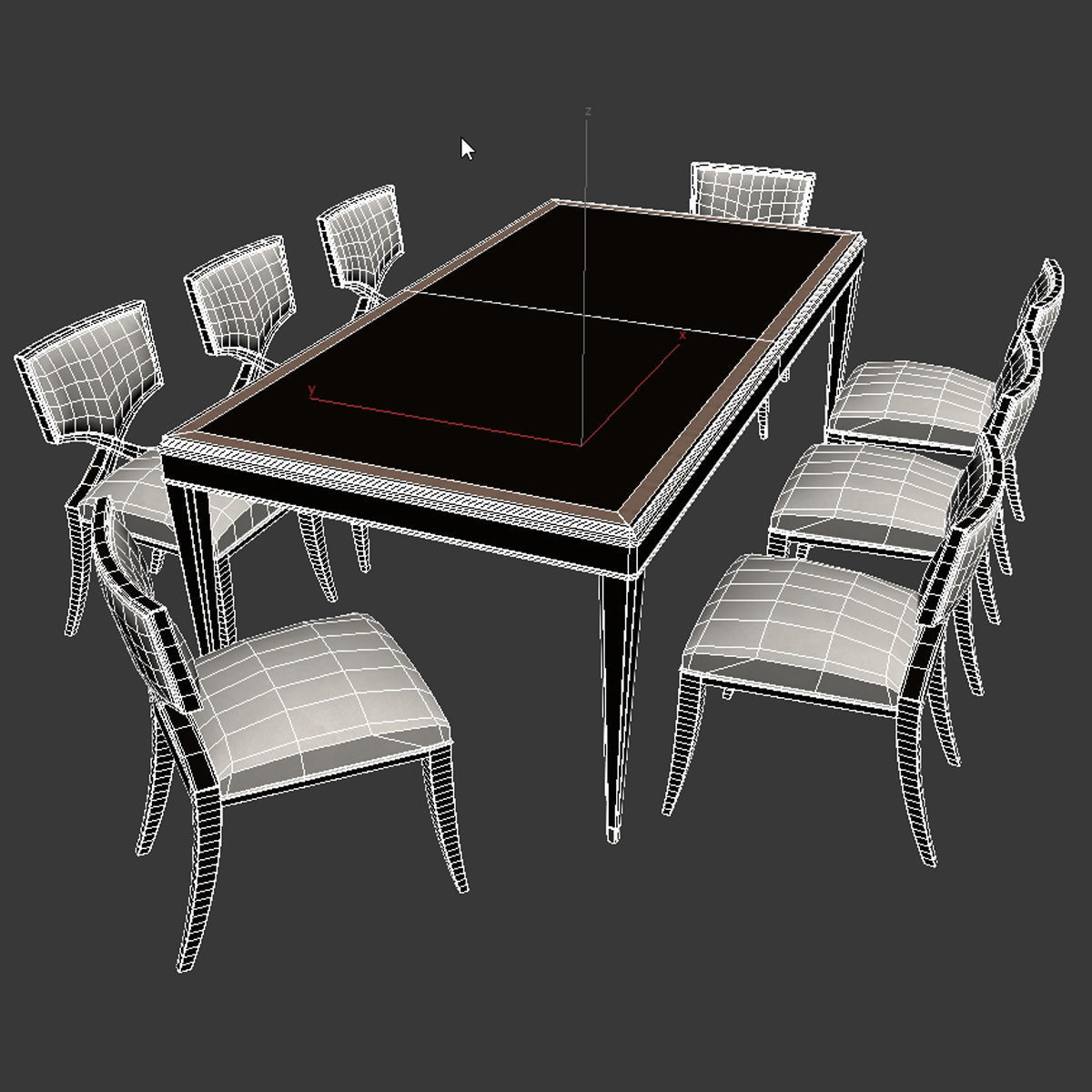 Caracole Classic Full score table first chair 3D model_9