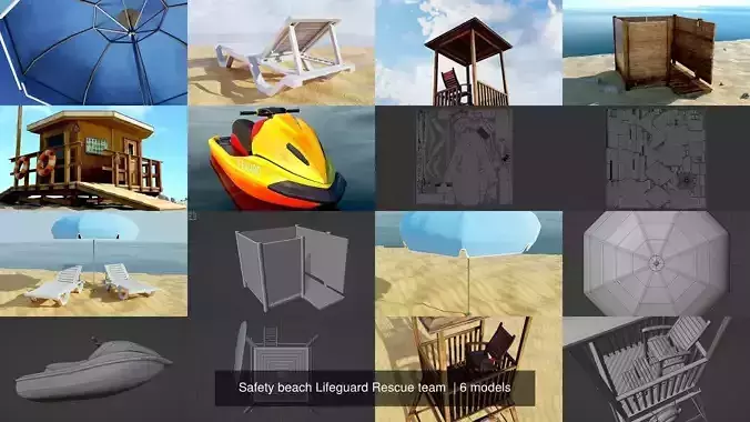Safety beach Lifeguard Rescue team 