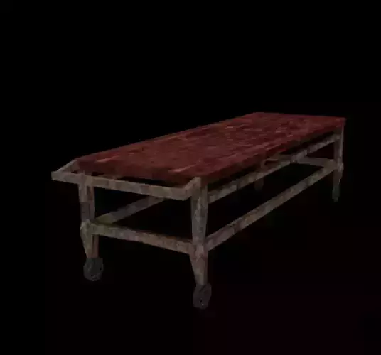 Hospital Stretcher PSX model Low-poly 3D model
