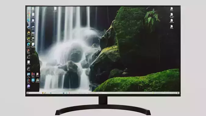 Computer Monitor Low-poly 3D model