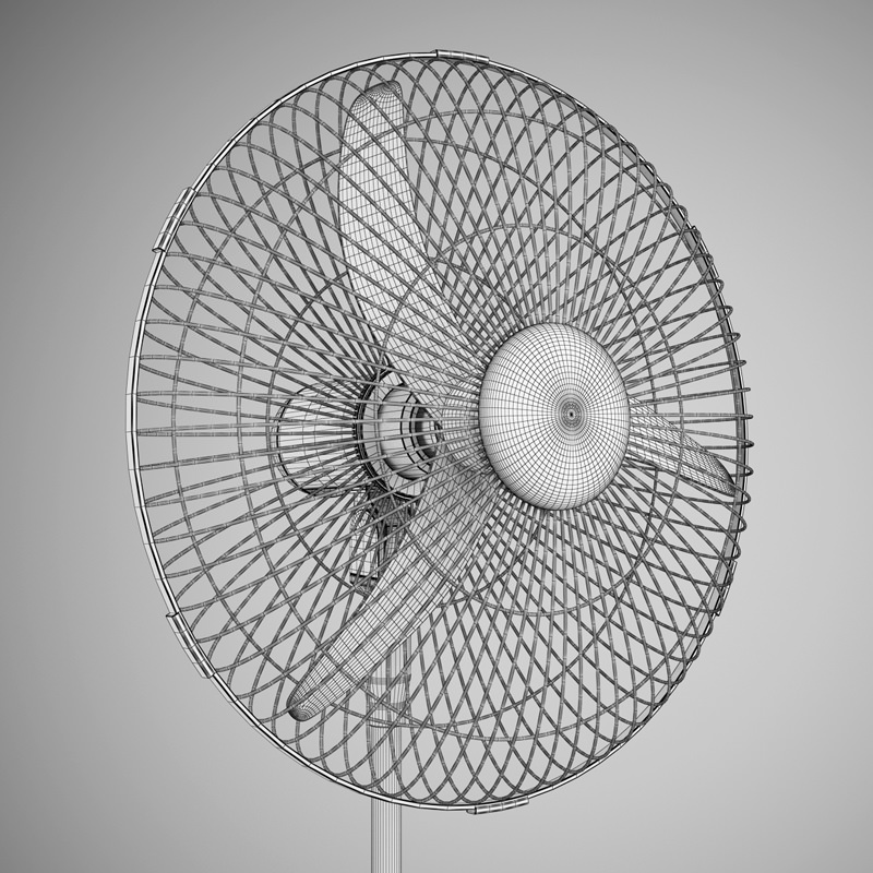 Floor Standing Air Fan 02 3D model_1