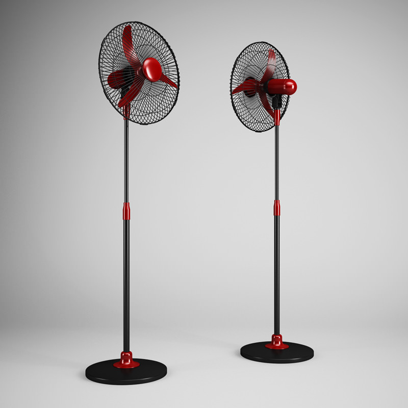 Floor Standing Air Fan 02 3D model_2