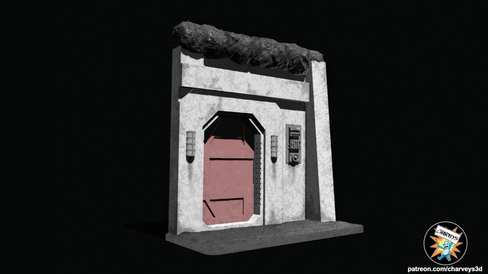 Star Wars Nevarro Street Diorama for action figures 3D print model_2