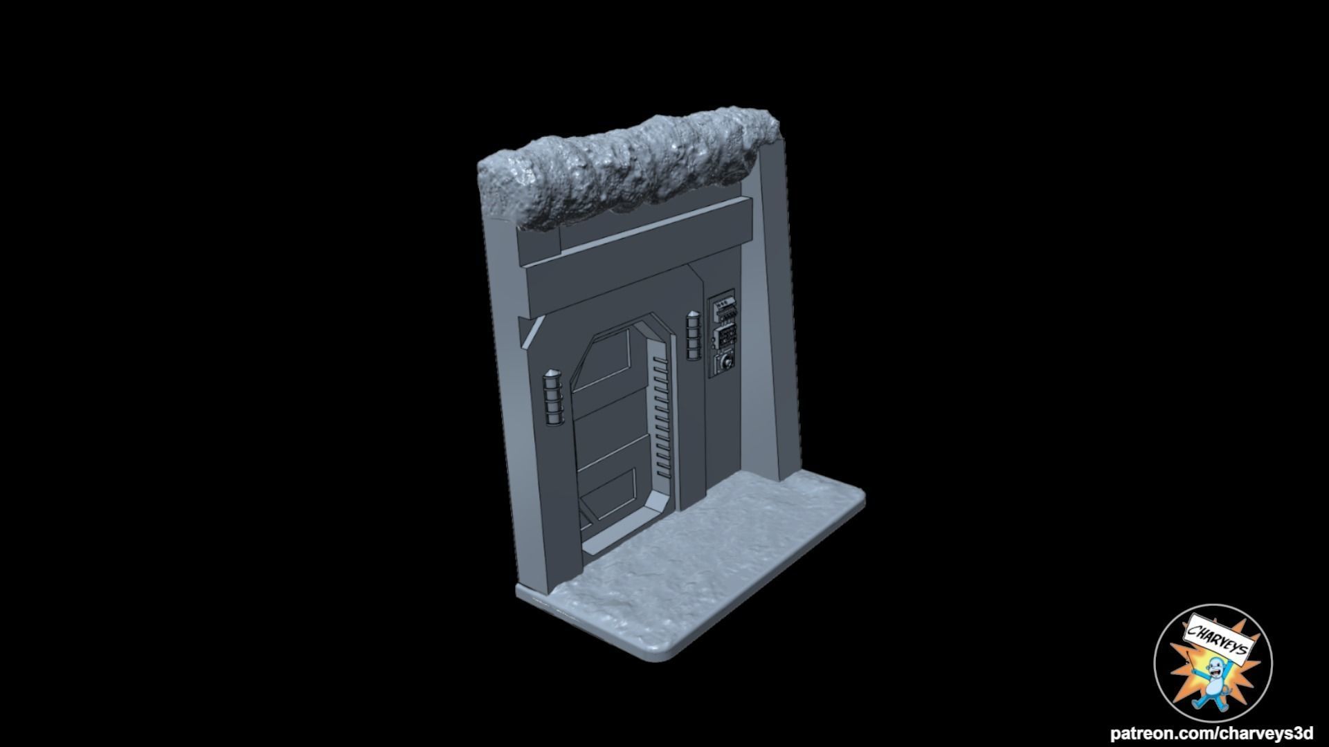 Star Wars Nevarro Street Diorama for action figures 3D print model_4