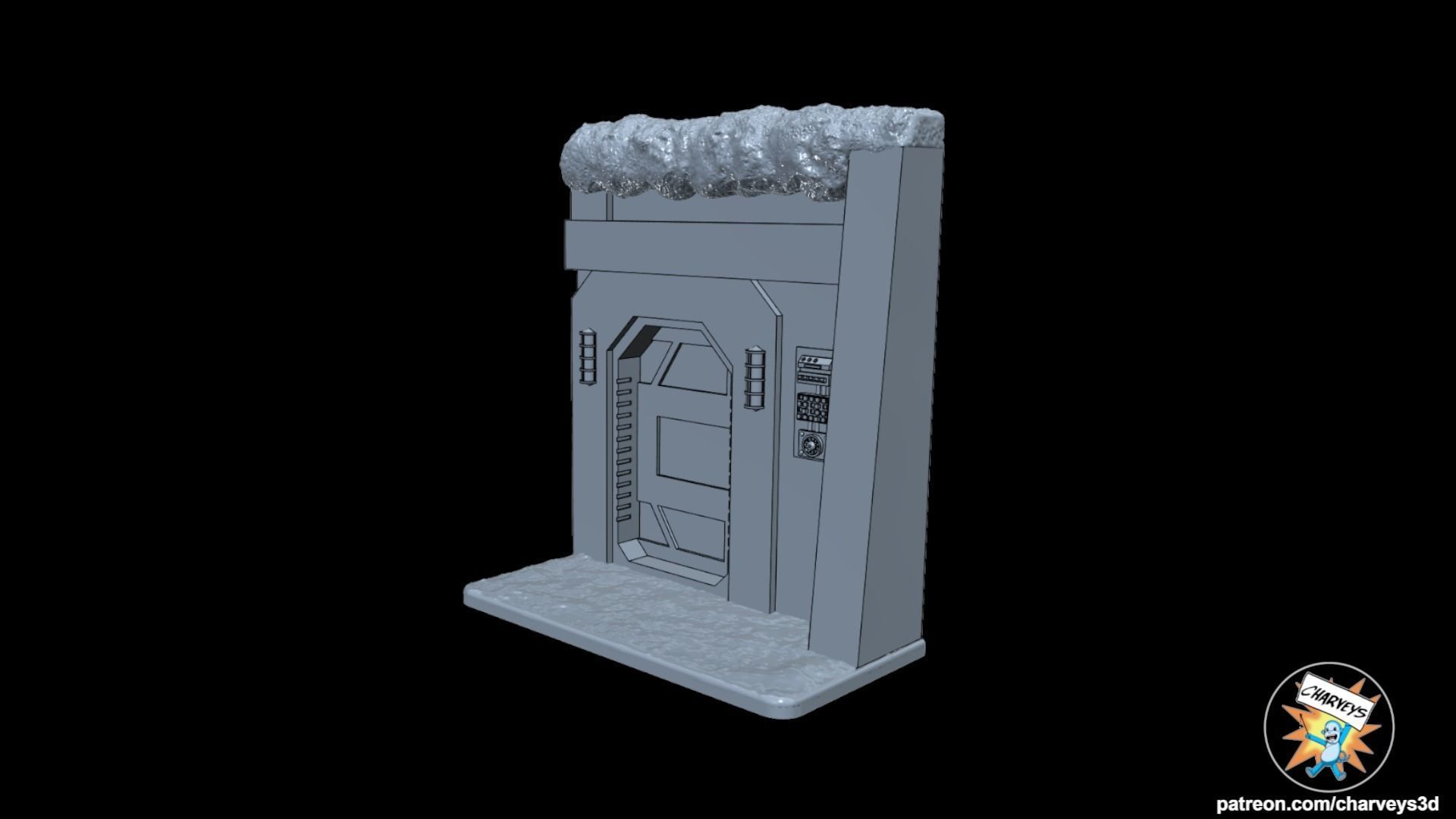 Star Wars Nevarro Street Diorama for action figures 3D print model_3