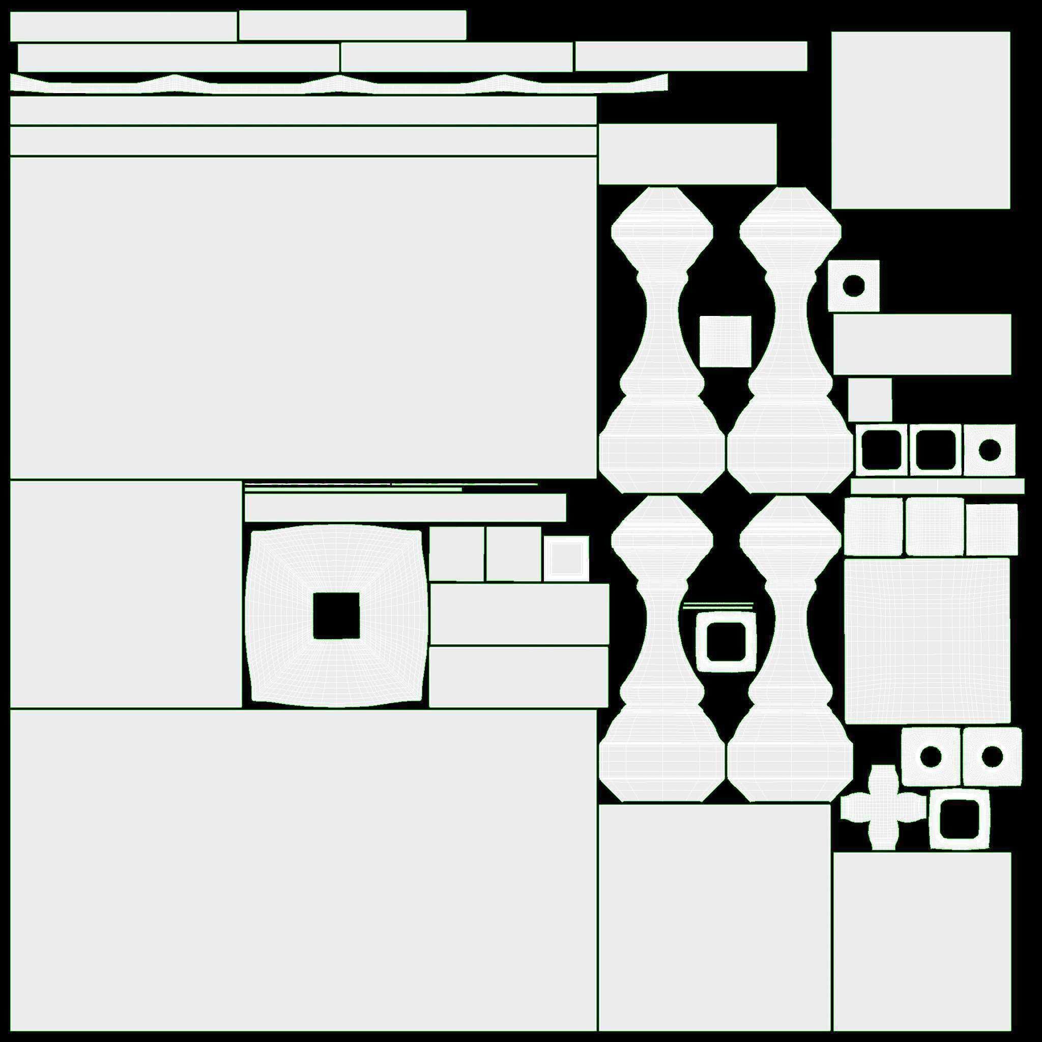 Stone Temple Lantern 3D model_8