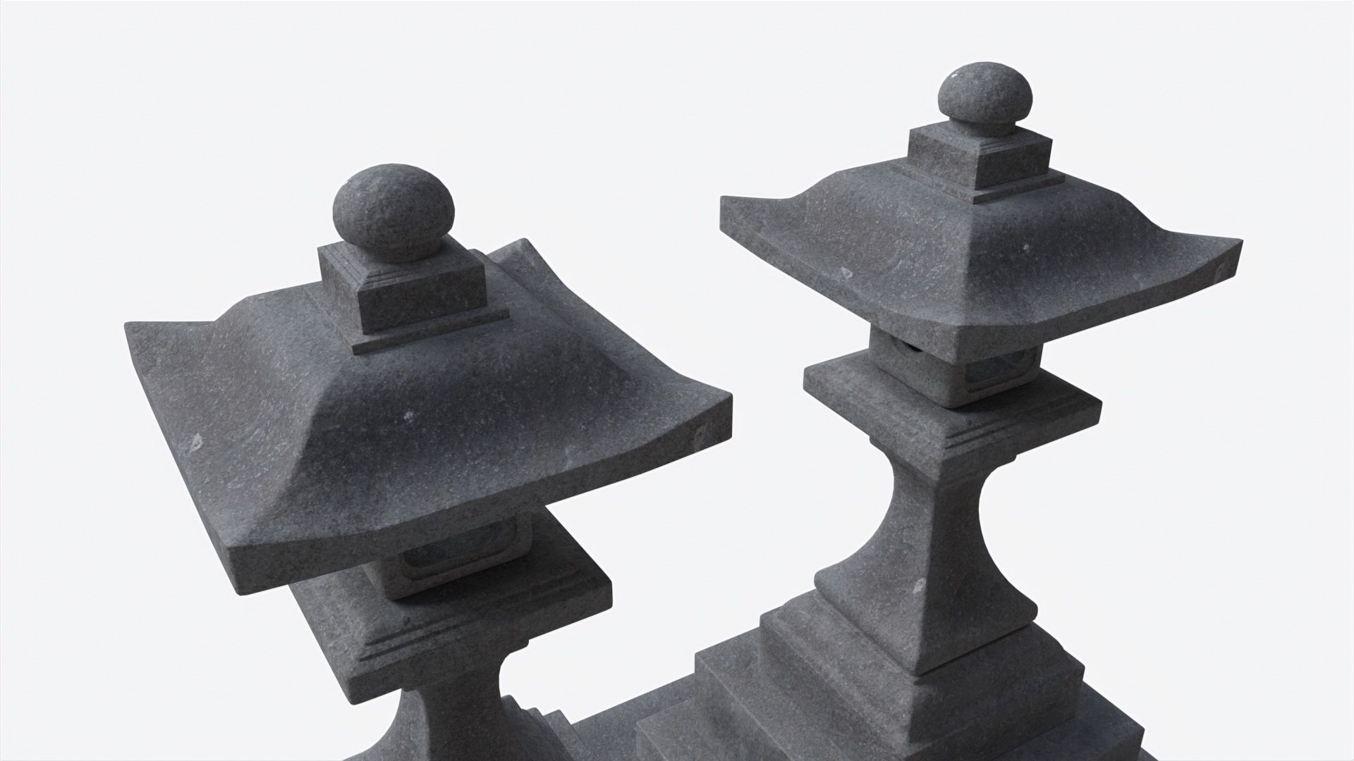 Stone Temple Lantern 3D model_1