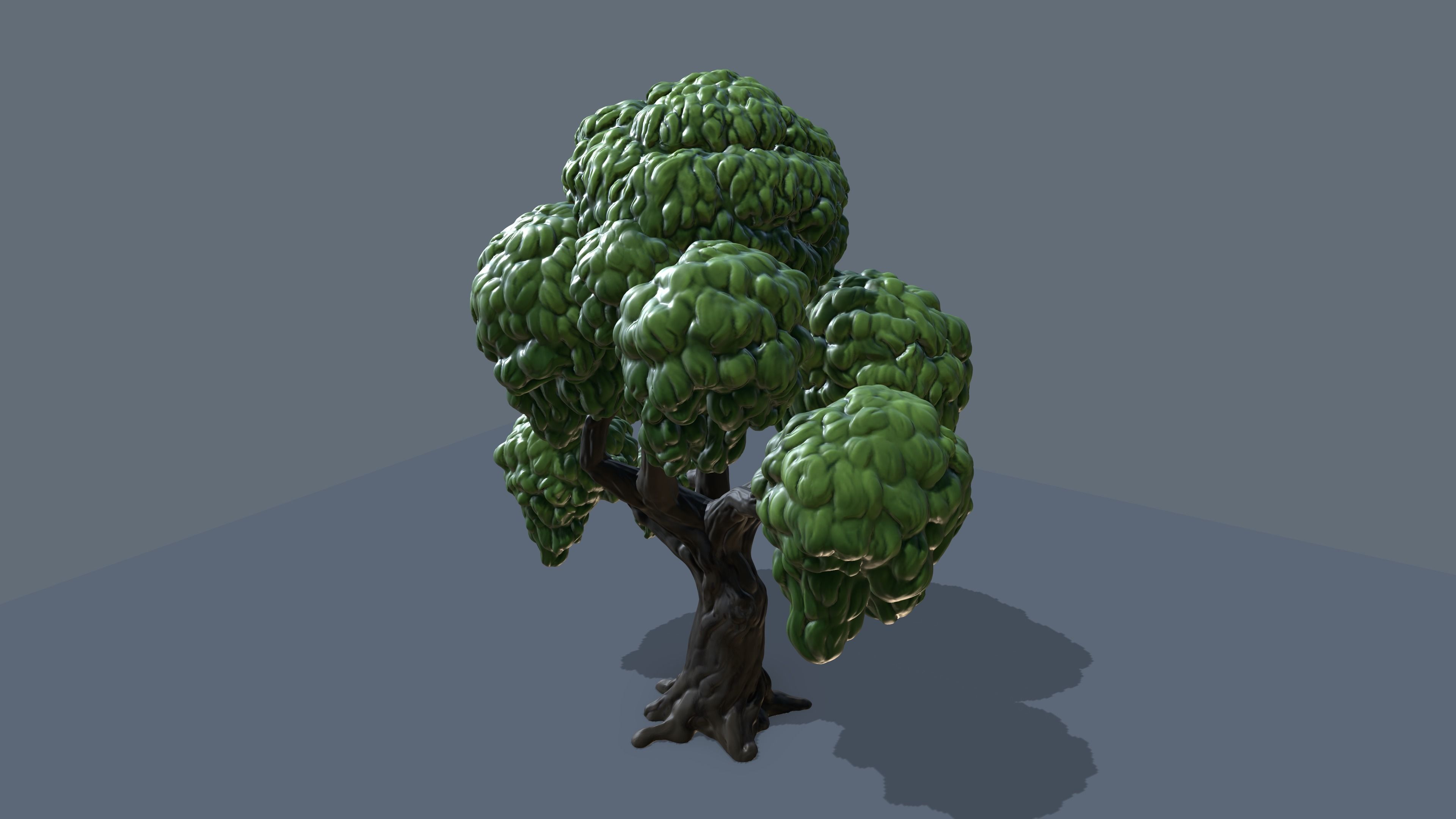 eucalyptus stylized tree 3D model_3