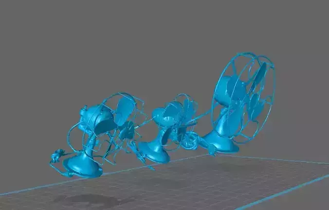 Desktop Fans collection of 3 